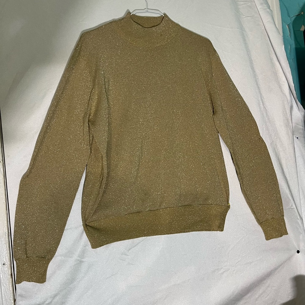 Westbound Men's Metallic Gold Crewneck Sweater